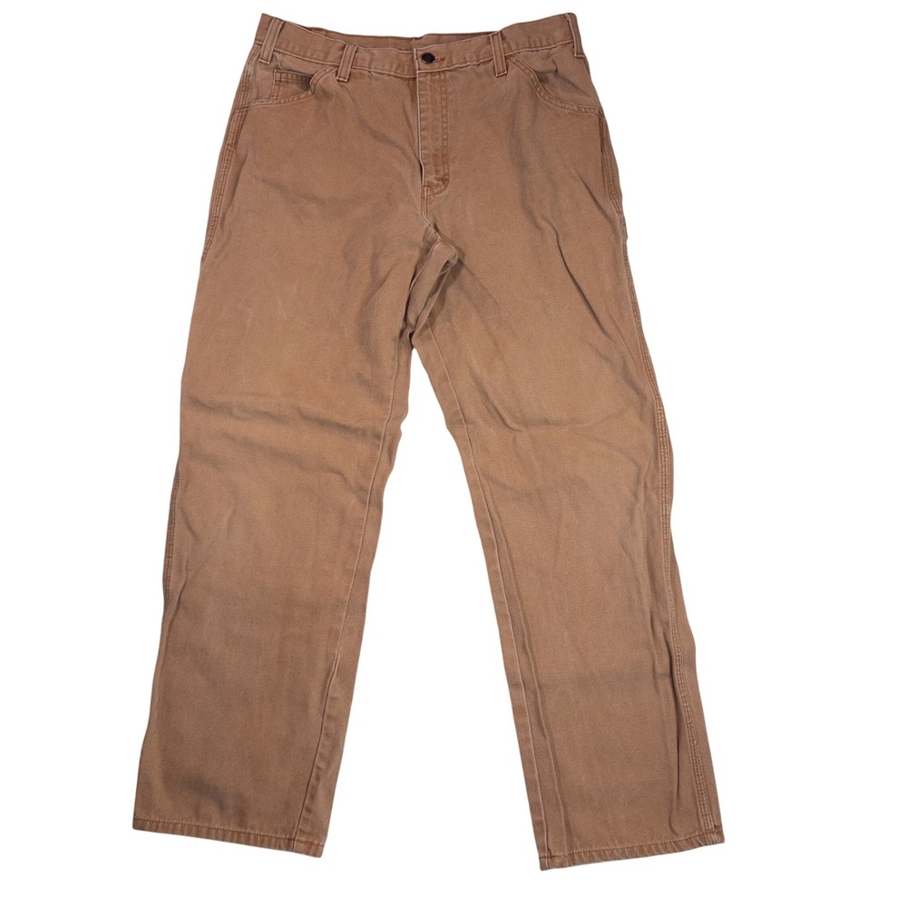 Dickies Carpenter Pants Mens 34x32 Brown Good Canvas Utility Workwear Pants
